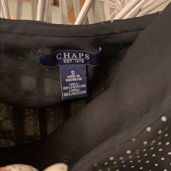 Chaps black ruffle skirt white polka dots - Picture 4 of 7